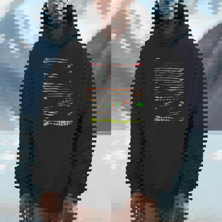 ボーダー カラフル Pop 爬虫類 かわいい オリジナル ヘビ柄 手描き フロント ボーダー イラスト おもしろ パーカー