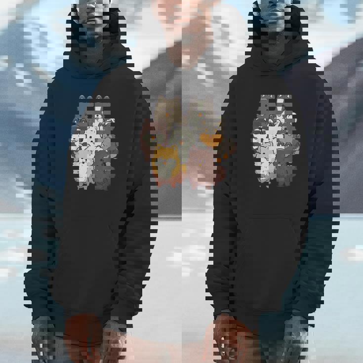 ポメラニアン ドッグ グループ かわいい ペット ブラック ホワイト チョコレート ポンポン Hoodie