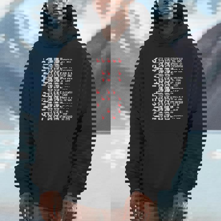 ポーカーハンド チートシートカード カジノゲーム 面白いプレイヤーギフト Hoodie