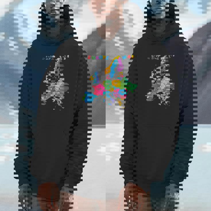 ヨーロッパ地図、国旗、ヨーロッパ諸国 Hoodie