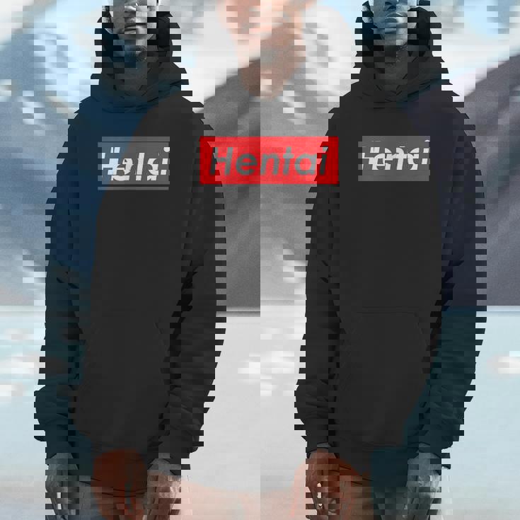 変態レッドボックスロゴ Hoodie