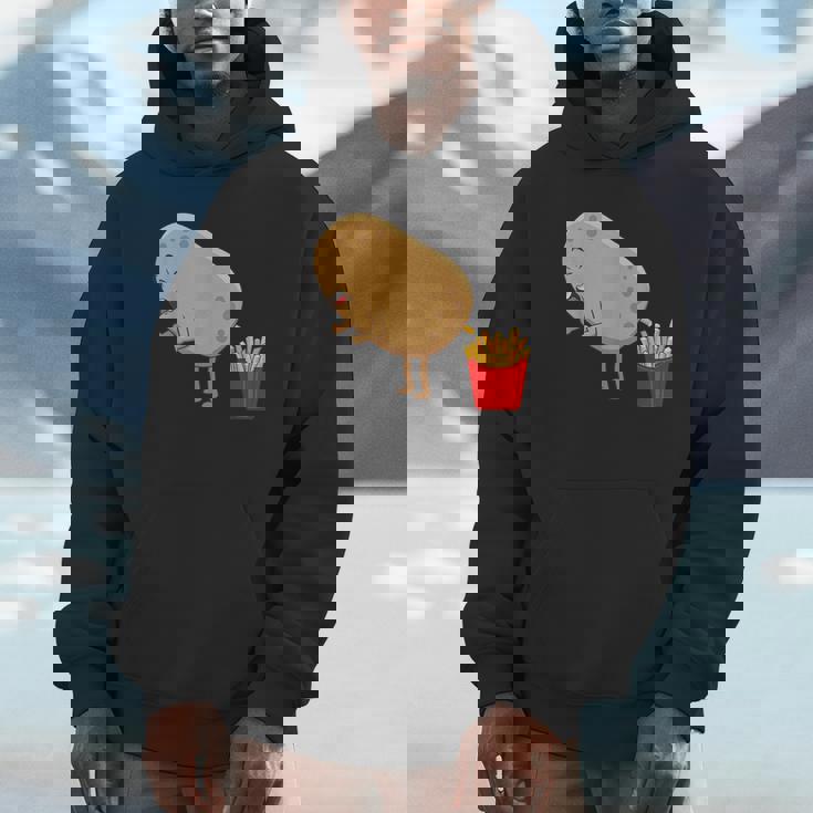 愉快なフライドポテト食べ物デザイン 男女兼用 パーカー