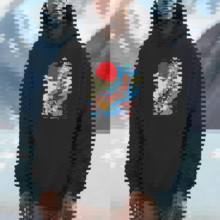 日本地図日本 涼しいのお土産 Hoodie