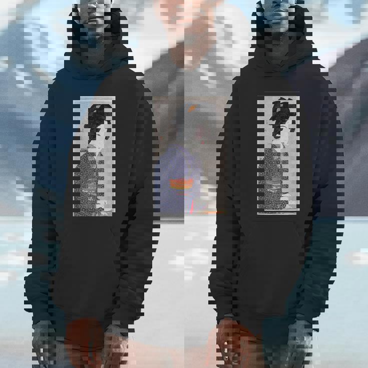 日本美術 芸者 日本木版 新版画美人画 パーカー