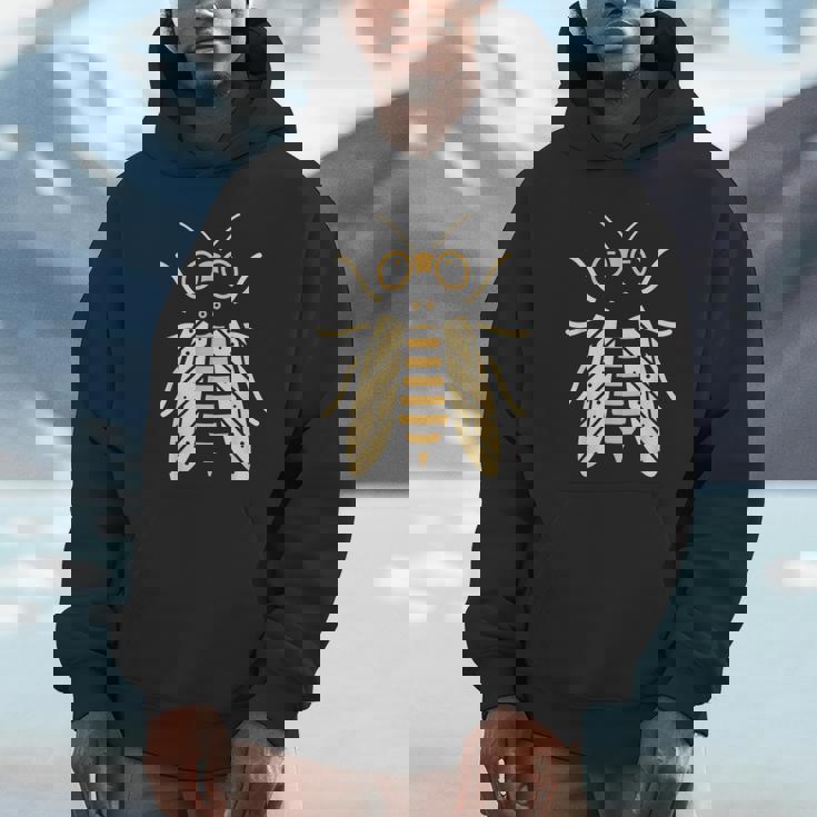 蝉のユーモア シンプルでかわいいミニマリストの昆虫 蝉 パーカー