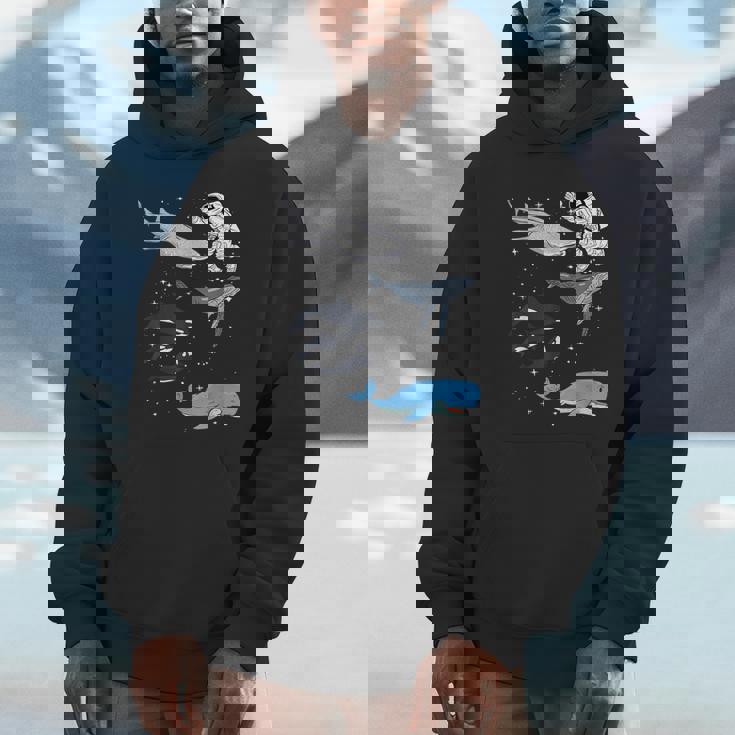 銀河 宇宙 ジンベエザメ シロイルカ ザトウクジラ 海洋 オルカ クジラ Hoodie