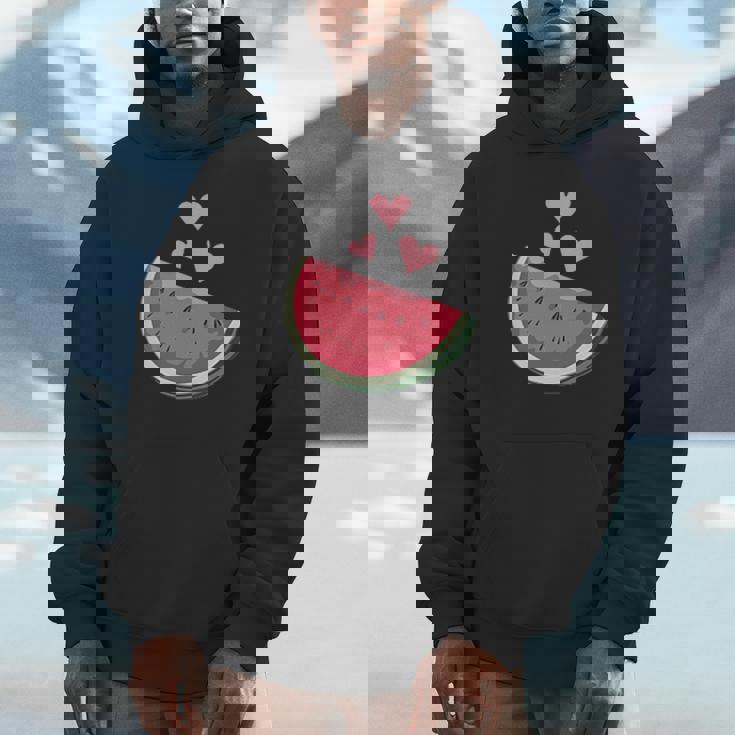 面白いスイカ ハワイアンビーチバケーション ラブスイカ パーカー