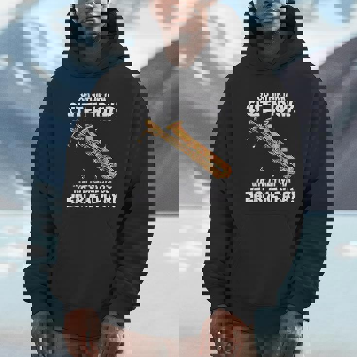 面白いバリトンサックスのデザイン私はサックスを持っています パーカー