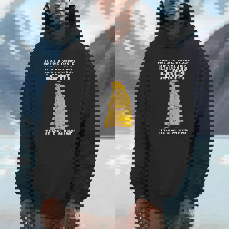 面白いマーモットヴィンテージ面白いことわざマーモット愛好家ジョーク パーカー