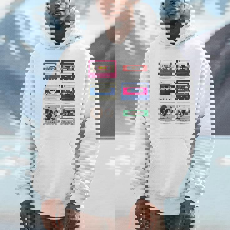 80 年代のロック カセットシャツ男性ヴィンテージ ロック カセット テープ Hoodie