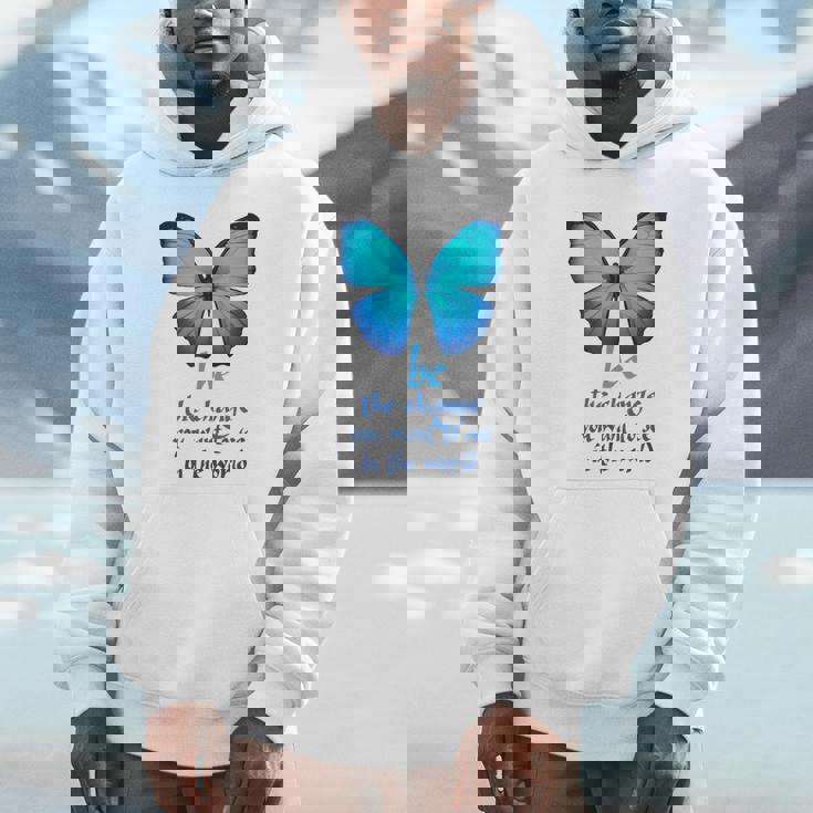 Be The Change 蝶 パーカー