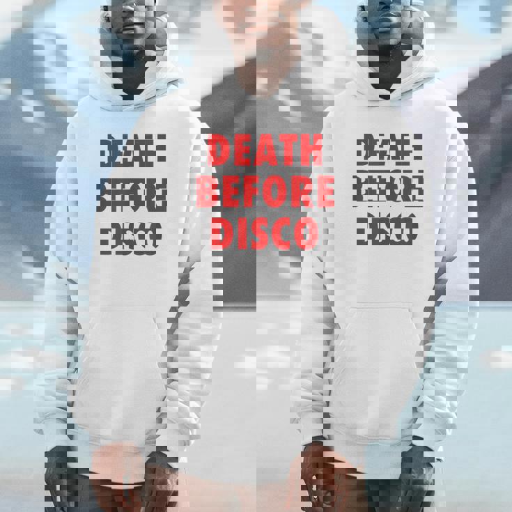 Death Before Disco Inspired メンズ レディース 80年代レトロ パーカー