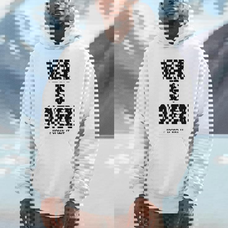 Exclusive War Is Over ご希望の場合限定ブラックプリント Hoodie