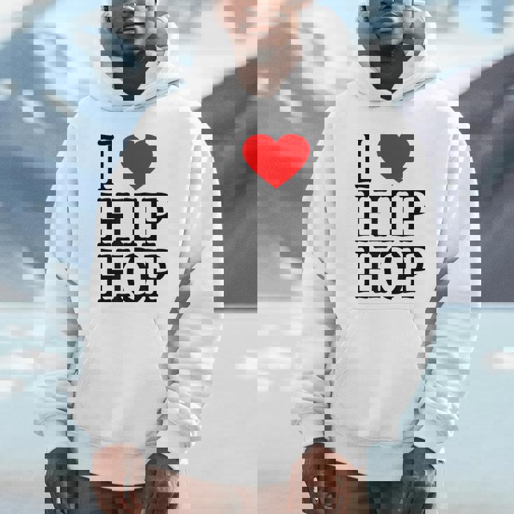 I Love Hip Hop ハート ラップ&ヒップホップファン パーカー