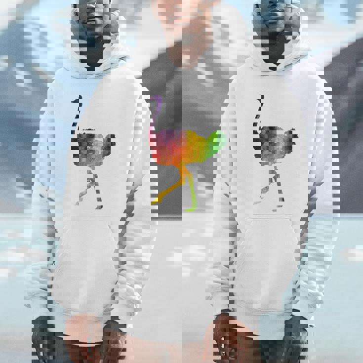 Ostrich African ダチョウ Animal Watercolor Graphic パーカー