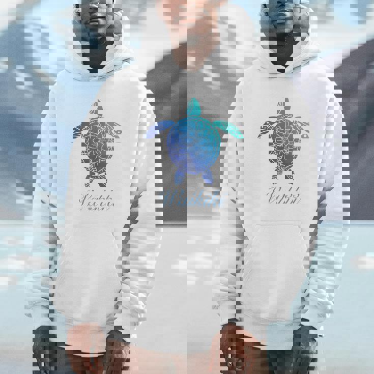 Save The Hawaiiea Turtles ハワイアンブルー トライバルタートルホヌ パーカー