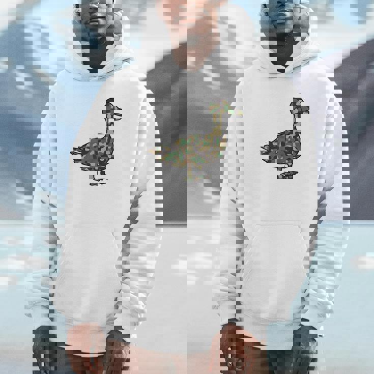 「鴨フラージュ」かも カモフラージュ 迷彩 ダジャレ 駄洒落 動物 鳥 カモ 鳧 カムフラージュ 兵士 軍隊 軍人 国防 パーカー