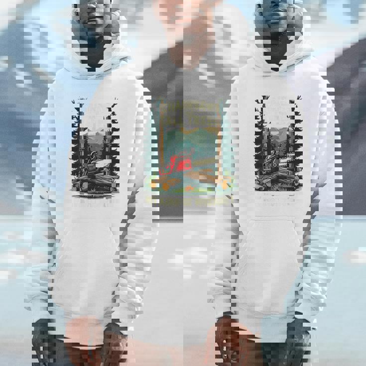 おもしろ林業チェーンソー 背の高い木 ワークアウト ロギング 生活 パーカー