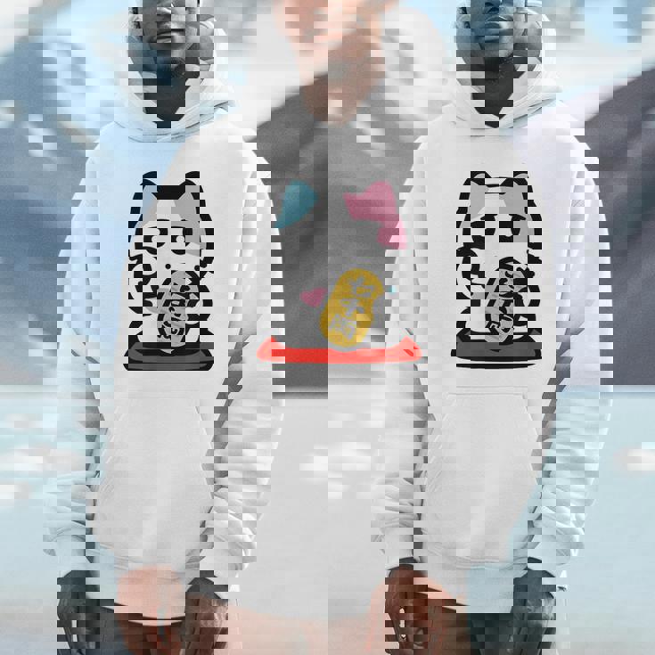 びーえするるる【Bsテレ東公式】まねきねこイラストtシャツ（ホワイト） パーカー