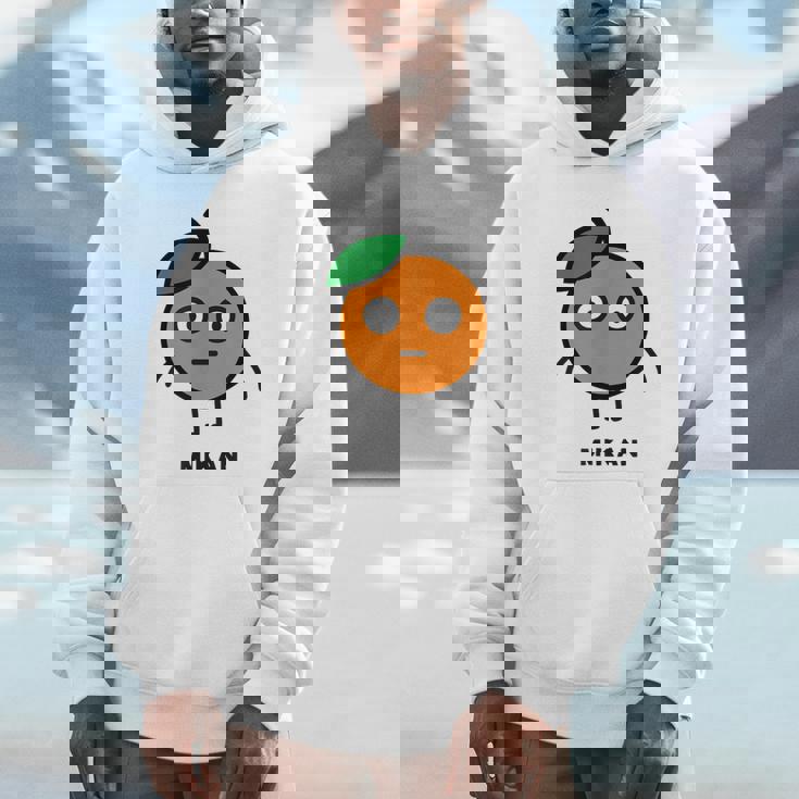 みかん Mikan 顔 イラスト かわいい おもしろ 面白い 簡単 シンプル ゆるい 果物 パーカー