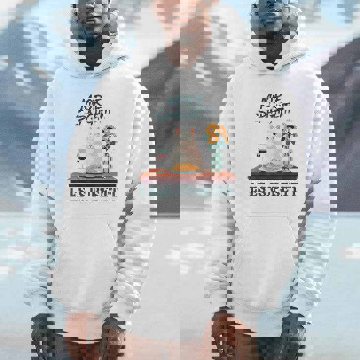 より多くのスパゲッティ、より少ないアップセッティ、イタリア料理 猫愛好家 パーカー