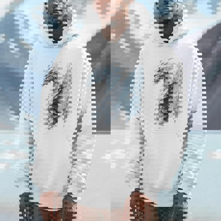 アイスドラゴン グラフィック 神話アート アイスドラゴン パーカー