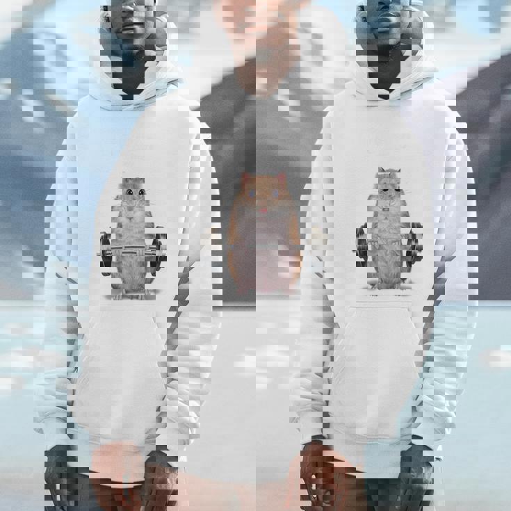 ウェイトリフティング 筋トレ バーベル やる気がないなら家に帰れ ジャンガリアンハムスター パーカー