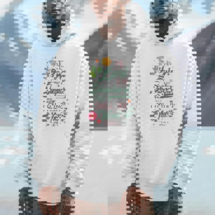 キリスト教聖書の詩 主は私の羊飼い 詩篇 23 花 Hoodie