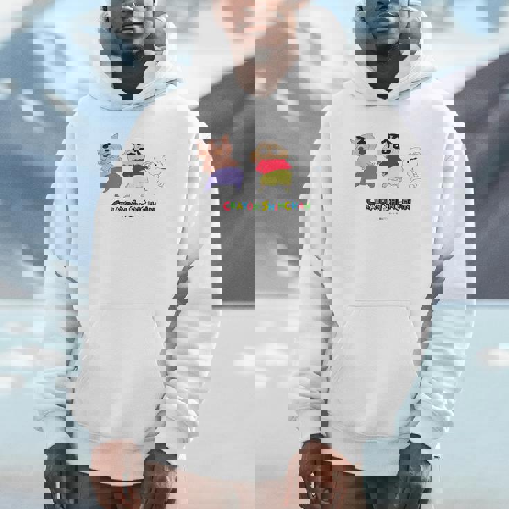 クレヨンしんちゃん 振り向き「ぶりぶり＆しんちゃん＆シロ」 Hoodie