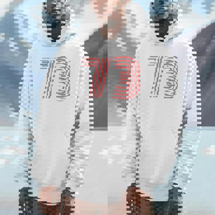 クールレトロライティングジャージ、背番号73 1973 Hoodie