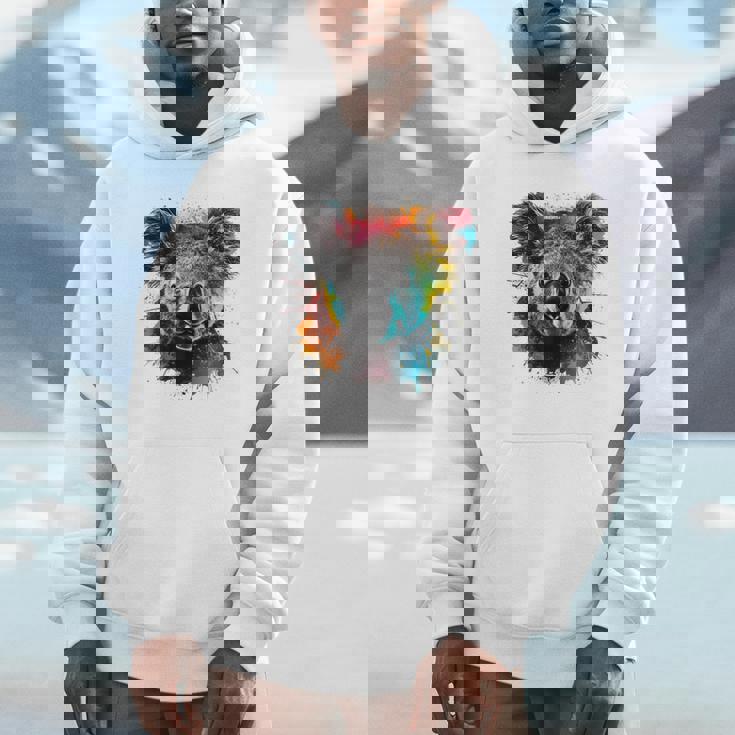 コアラ アートワーク カラフル アートアニマル コアラ パーカー