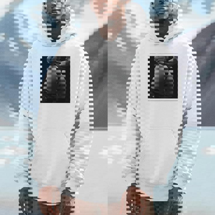 セクシー ブラック ホワイト 写真 美しいお尻 Tバック 長袖tシャツ Hoodie