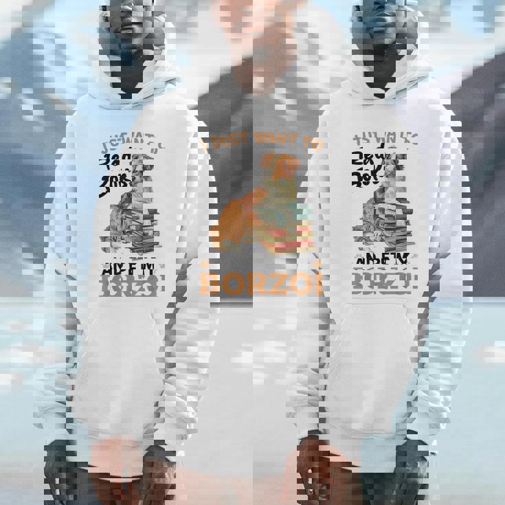 ボルゾイ・ドッグ・ブリード本を読んでボルゾイを撫でたいだけ パーカー