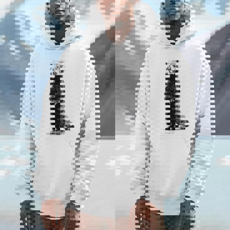 ミニマリストデザインのレッサーパンダ パーカー