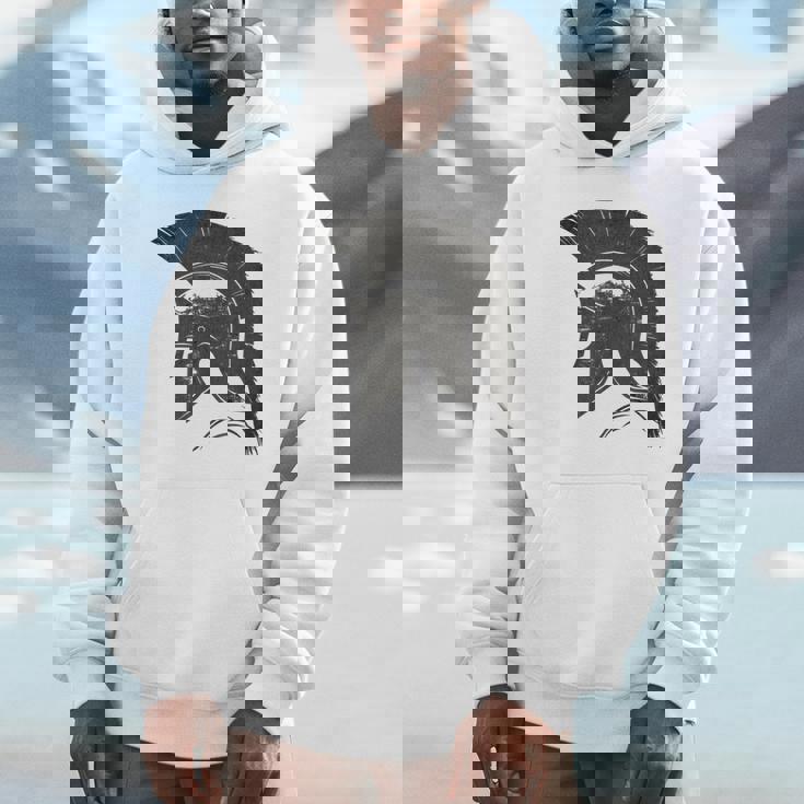 古代戦士ギリシャローマスパルタ兵士ヘルメットグラフィック パーカー