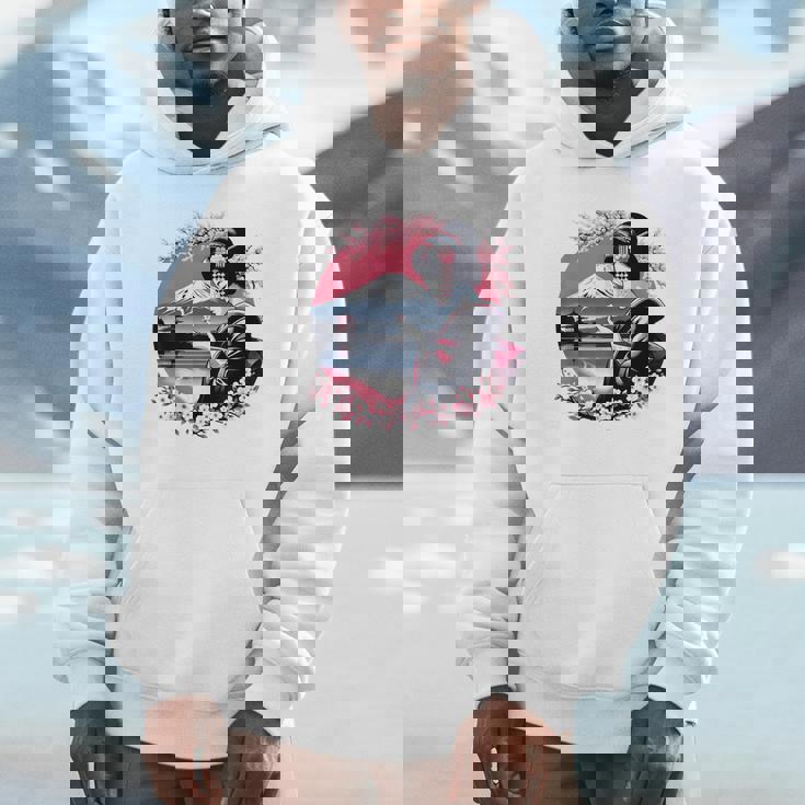 桜 さくら 芸者 富士山 日本のグラフィック パーカー