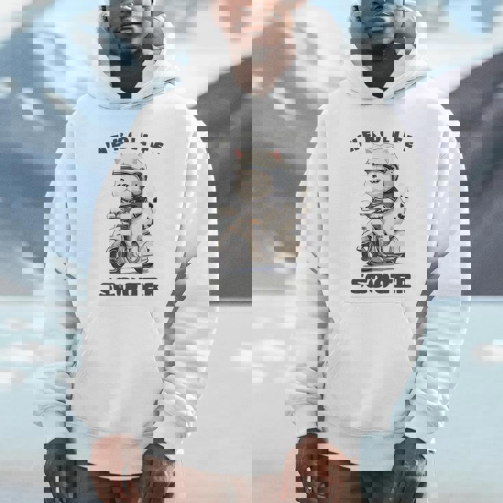 猫 ネコ 白猫 イラスト 原付 スクーター バイク 猫好き バイク好き かわいい おもしろ レトロ Neko Life 長袖tシャツ パーカー