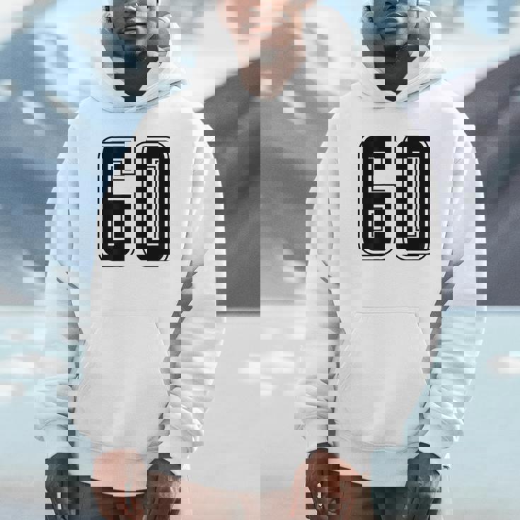 背番号 60 チーム短大スポーツ背番号付きユニフォーム Hoodie