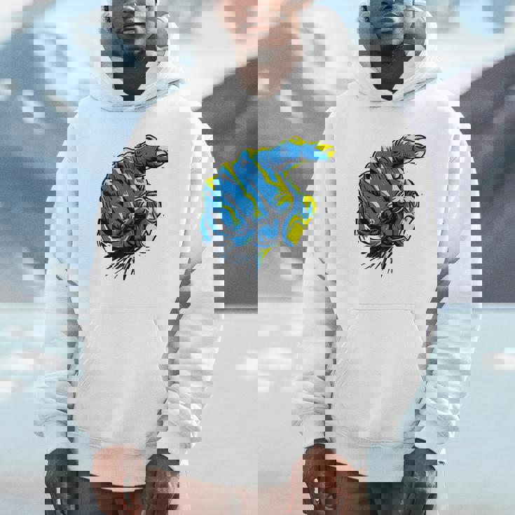 面白い手のデザイン パーカー