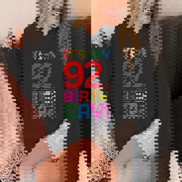 92歳 カラフル Happy Birthday Its My 92Th Birthday Hoodie