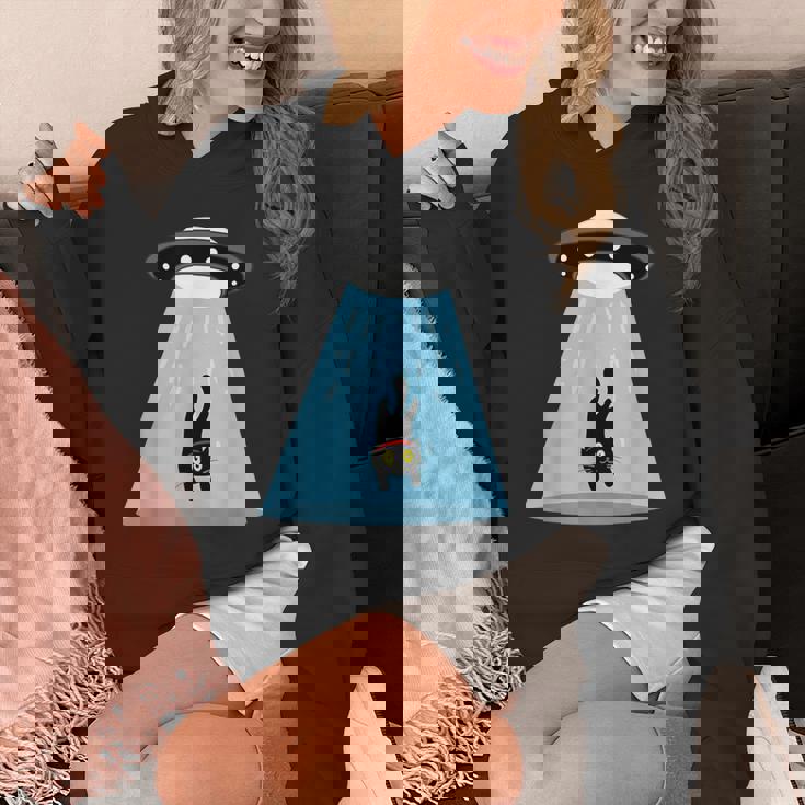 Alien Cat Abduction Ufo Cat Alien Abduction パーカー