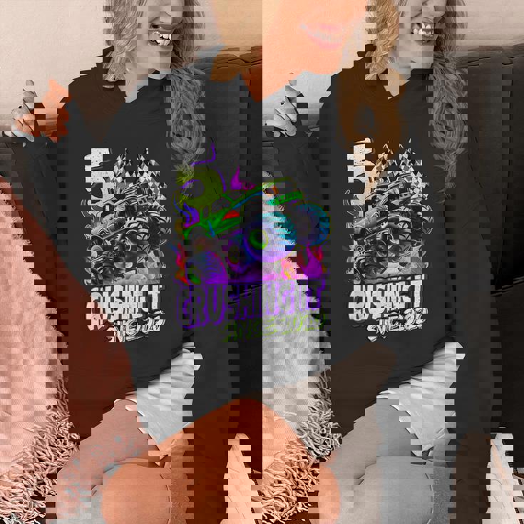 Birthday Boys Monster Truck 5 Year Old 5Th Birthday Party Hoodie Birthday Boys Monster Truck 5 Year Old 5Th Birthday Party Hoodie