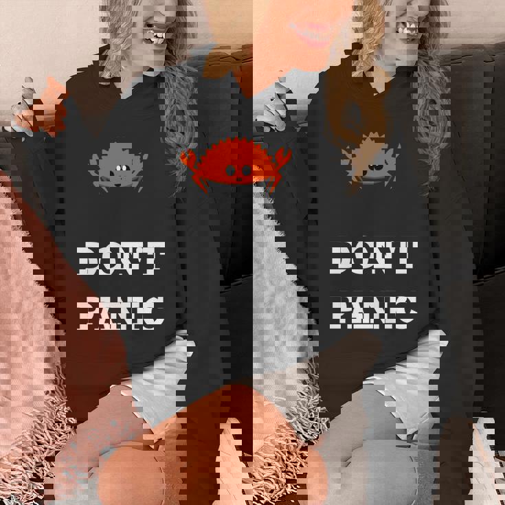 Don't Panic Rustacean Ferris The Crab Rustプログラミング 長袖tシャツ パーカー