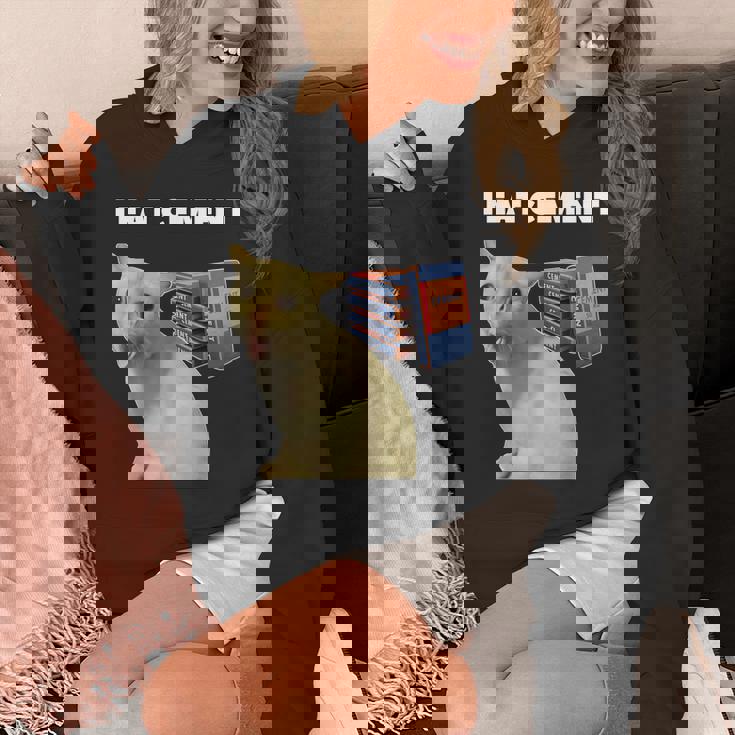 I Eat Cement Cursed Cat Weirdpecific Meme パーカー