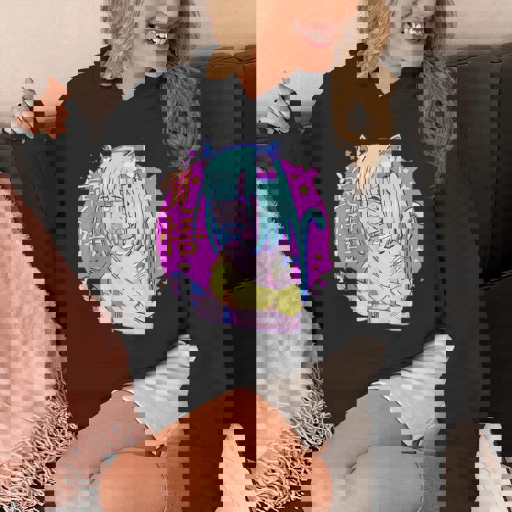 Kawaii Gamer ネコガール メンヘラ 美的パステル ゴス キュート パーカー