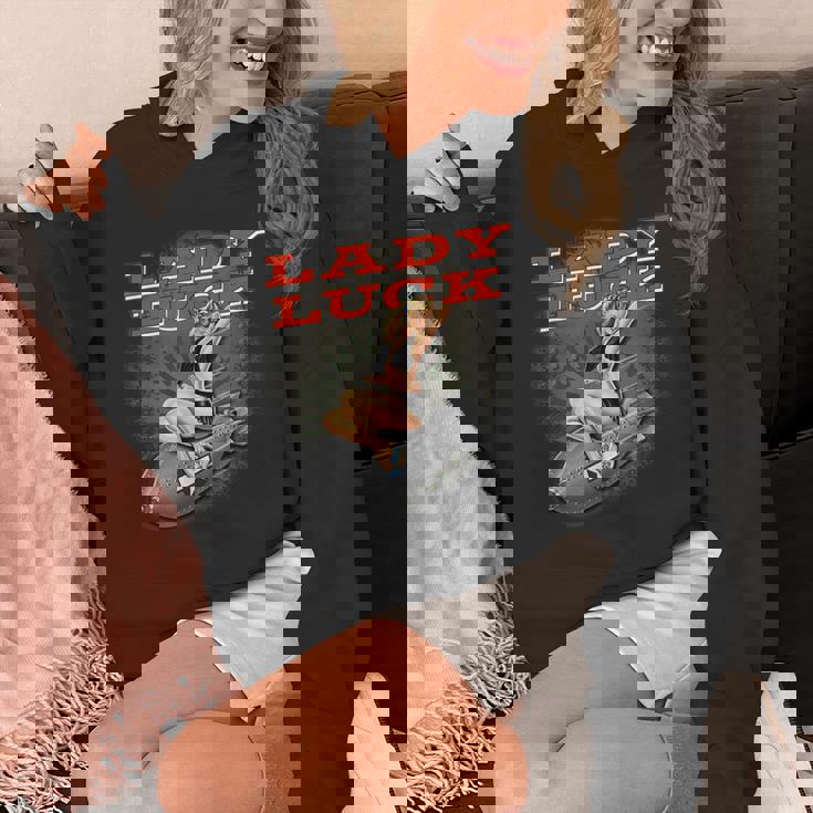 Lady Luckuper Nice Bomber ノーズアートtシャツ Hoodie