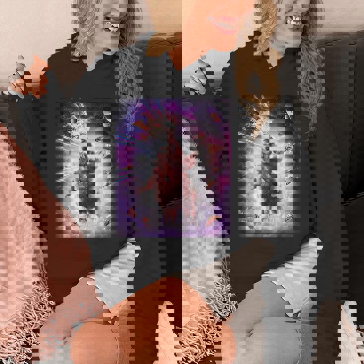 Laser Eyespace Cat ナマケモノ ラマ レインボー パーカー