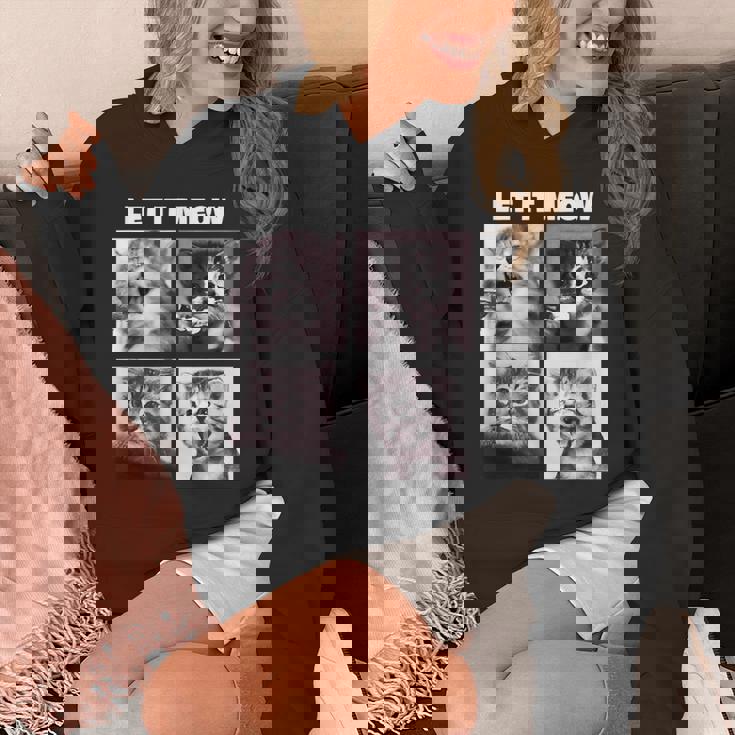 Let It Meow 面白い猫子猫の歌うギフト パーカー