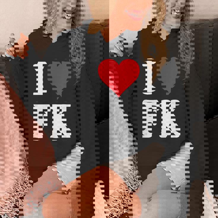 I Love Fk Initials I Heart FK First Last Name F K パーカー