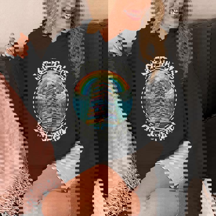 More Books Less People Book Lover Bookworm リーディングブック パーカー